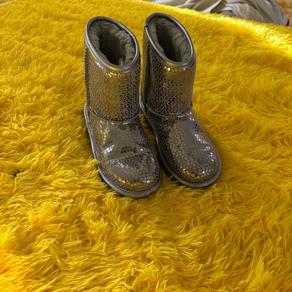 UGG Kids Silver Shimmer Boots